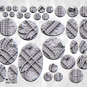 Set de Peanas Temática Mines - Diseño Txarly Factory para Wargames | Resina Alta Calidad | Redondas  y Ovaladas