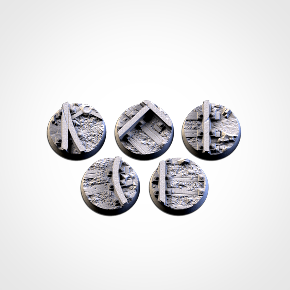 Set de Peanas Temática Mines - Diseño Txarly Factory para Wargames | Resina Alta Calidad | Redondas y Ovaladas - Imagen 2
