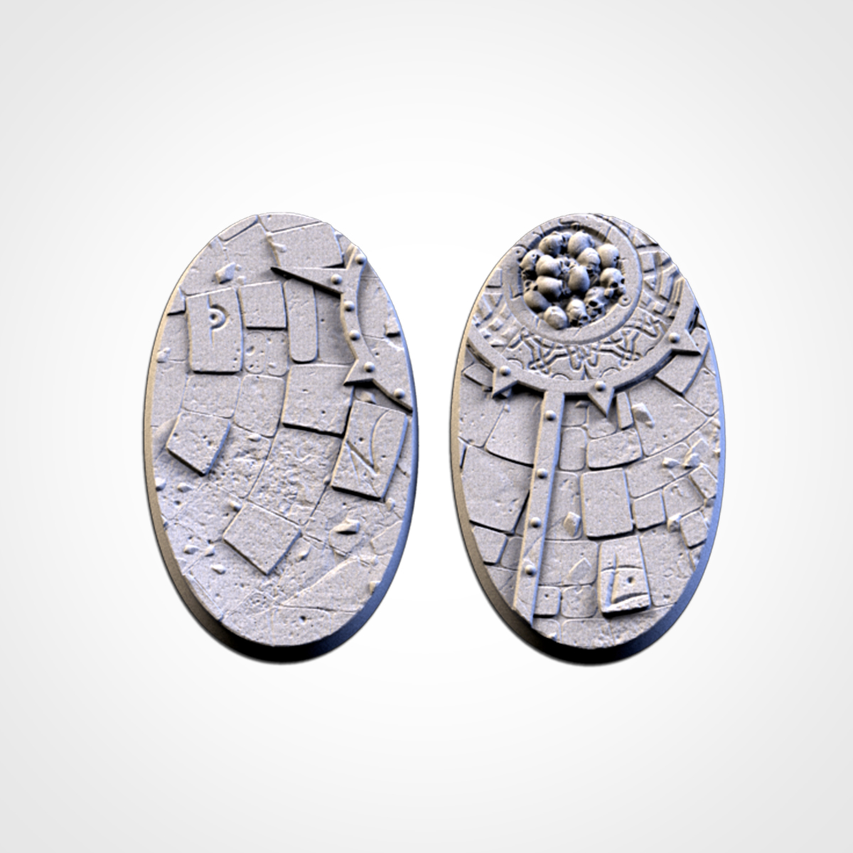 Set de Peanas Temática Sacred Temple - Diseño Txarly Factory para Wargames | Resina Alta Calidad | Redondas y Ovaladas - Imagen 4