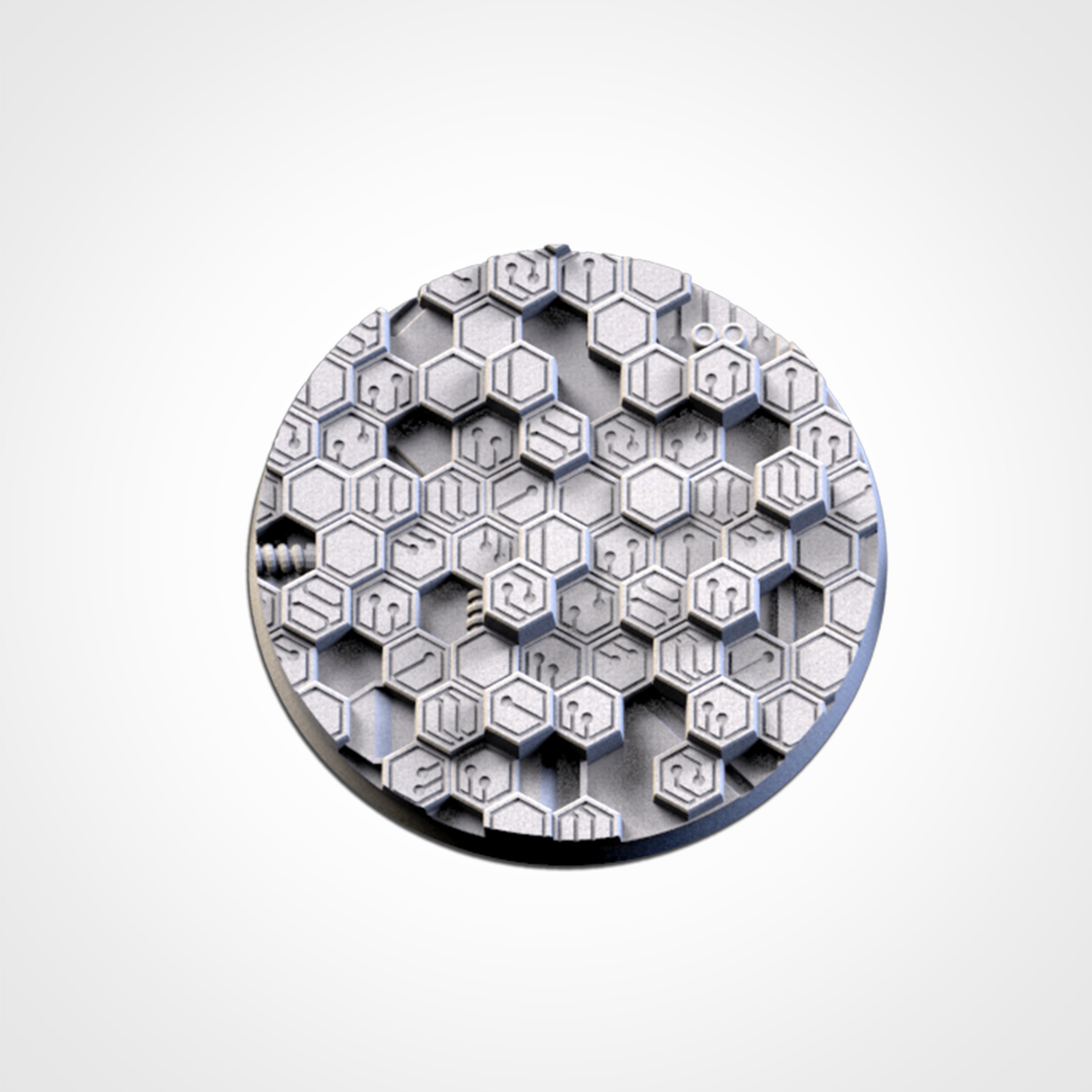 Set de Peanas Temática CyberHex - Diseño Txarly Factory para Wargames | Resina Alta Calidad | Redondas y Ovaladas - Imagen 3