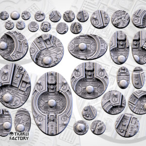 Set de Peanas Temática Xeno City Abandoned - Diseño Txarly Factory para Wargames | Resina Alta Calidad | Redondas  y Ovaladas