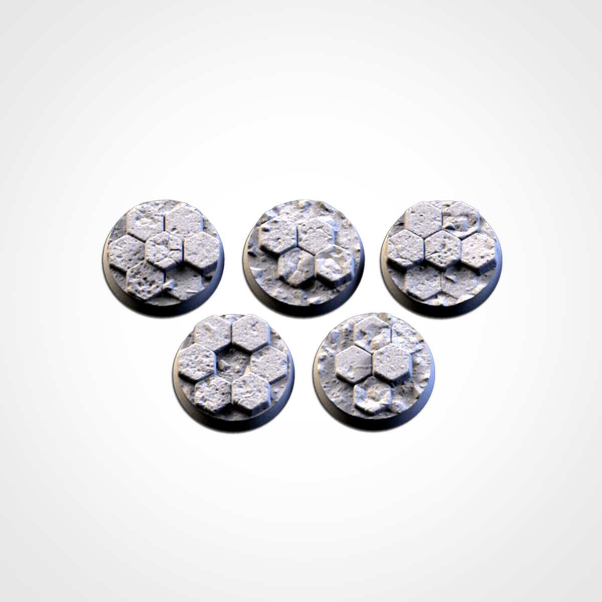 Set de Peanas Temática Basaltic - Diseño Txarly Factory para Wargames | Resina Alta Calidad | Redondas y Ovaladas - Imagen 2