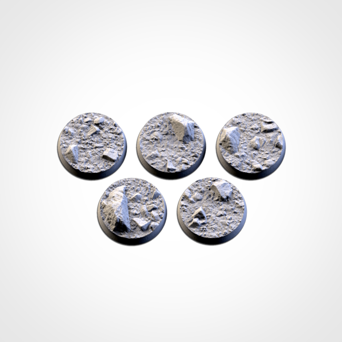 Set de Peanas Temática Stony Desert - Diseño Txarly Factory para Wargames | Resina Alta Calidad | Redondas y Ovaladas - Imagen 2