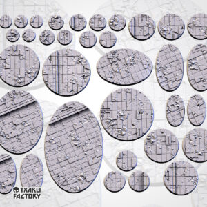 Set de Peanas Temática Ruined Palace - Diseño Txarly Factory para Wargames | Resina Alta Calidad | Redondas y Ovaladas