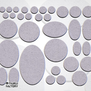 Set de Peanas Temática Basic Fine - Diseño Txarly Factory para Wargames | Resina Alta Calidad | Redondas y Ovaladas