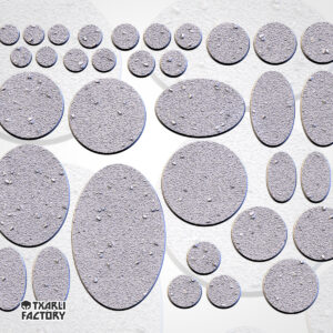 Set de Peanas Temática Basic Medium - Diseño Txarly Factory para Wargames | Resina Alta Calidad | Redondas  y Ovaladas