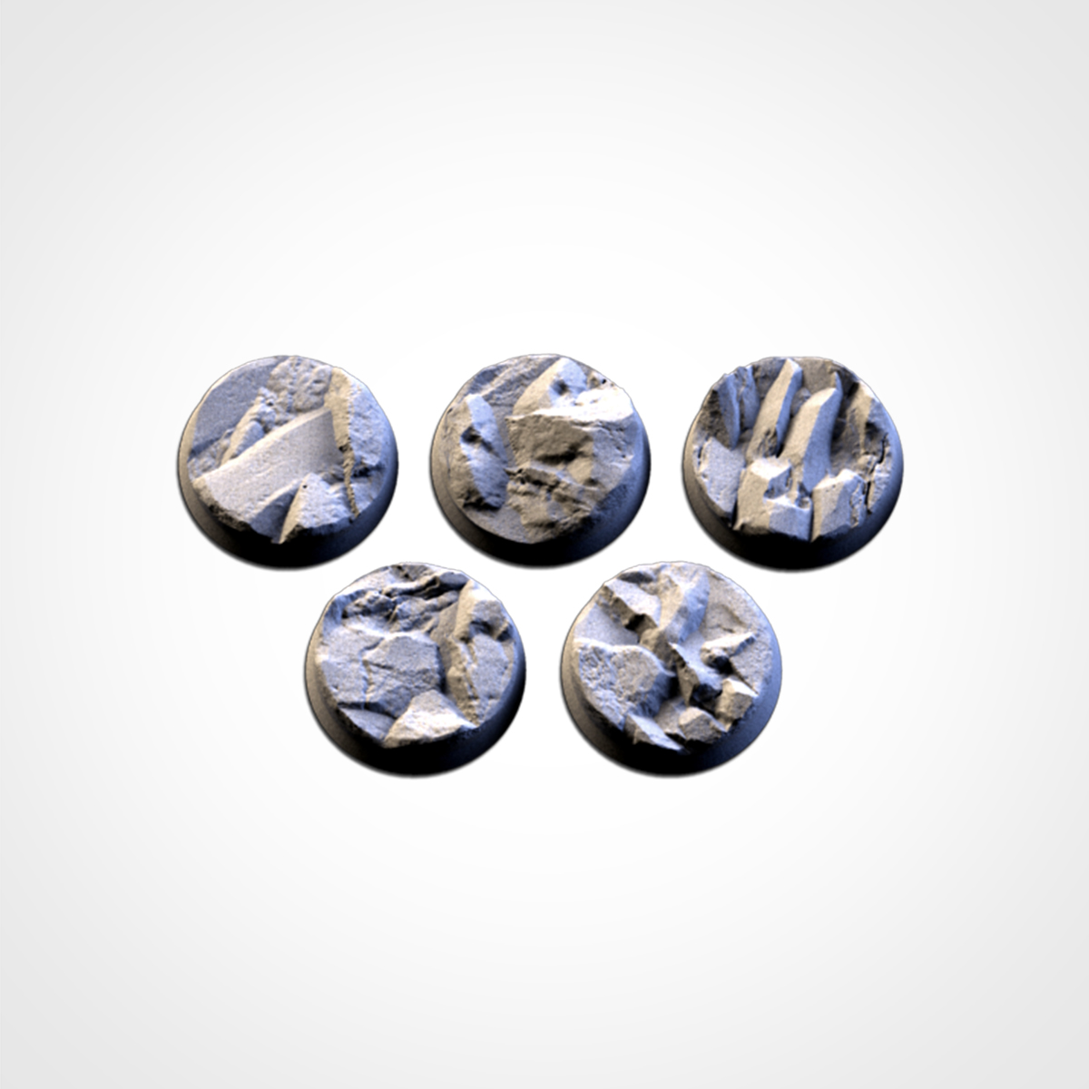 Set de Peanas Temática Stony Bases - Diseño Txarly Factory para Wargames | Resina Alta Calidad | Redondas y Ovaladas - Imagen 2