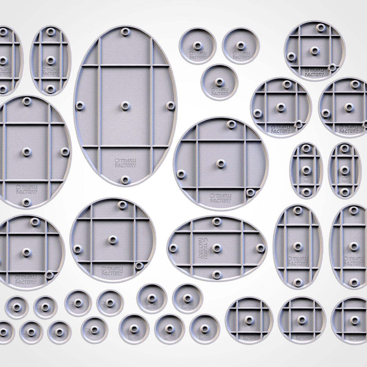 Set de Peanas Temática Stony Bases - Diseño Txarly Factory para Wargames | Resina Alta Calidad | Redondas y Ovaladas - Imagen 6