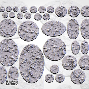 Set de Peanas Temática Swamp Bases - Diseño Txarly Factory para Wargames | Resina Alta Calidad | Redondas y Ovaladas